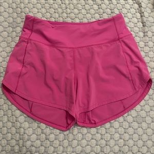 Lululemon Pink Speed Up Shorts